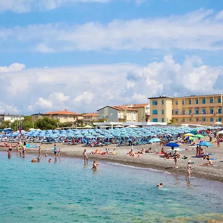 Isa-double With Balcony And Front Sea View In With Swimming Pool In Marina Di Cecina, Just 10 Meters From The Sea